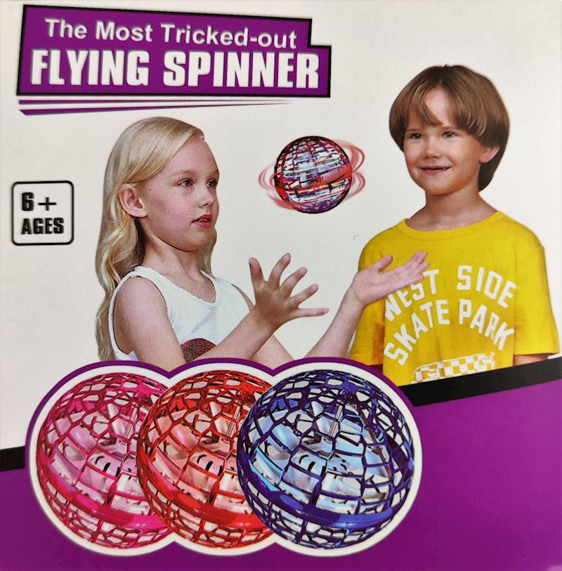 Flying Spinner Ball avec lumière, 9cm
