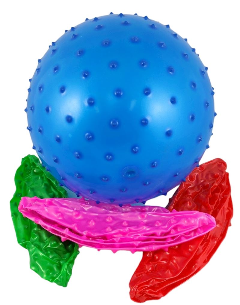 Noppenball 30 cm 4 Farben sort. 10 cm inflatable vinyl ball