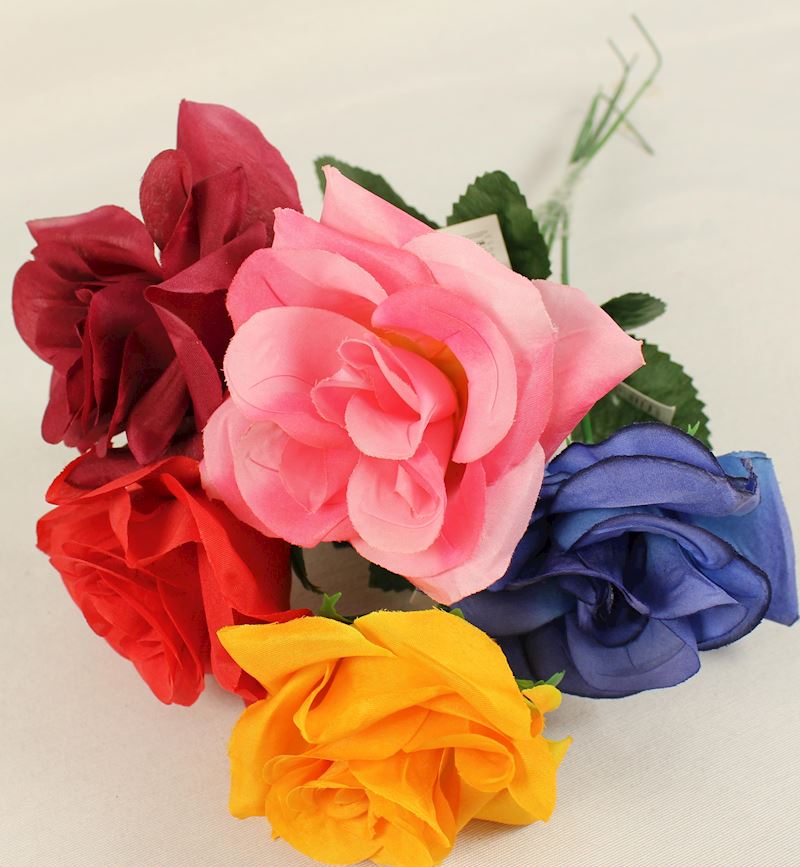 Roses 37 cm, 6 couleurs asst. 