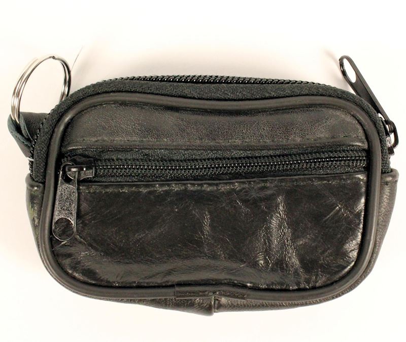 Schlüsseltasche schwarz mit Gurtschlaufe und SK