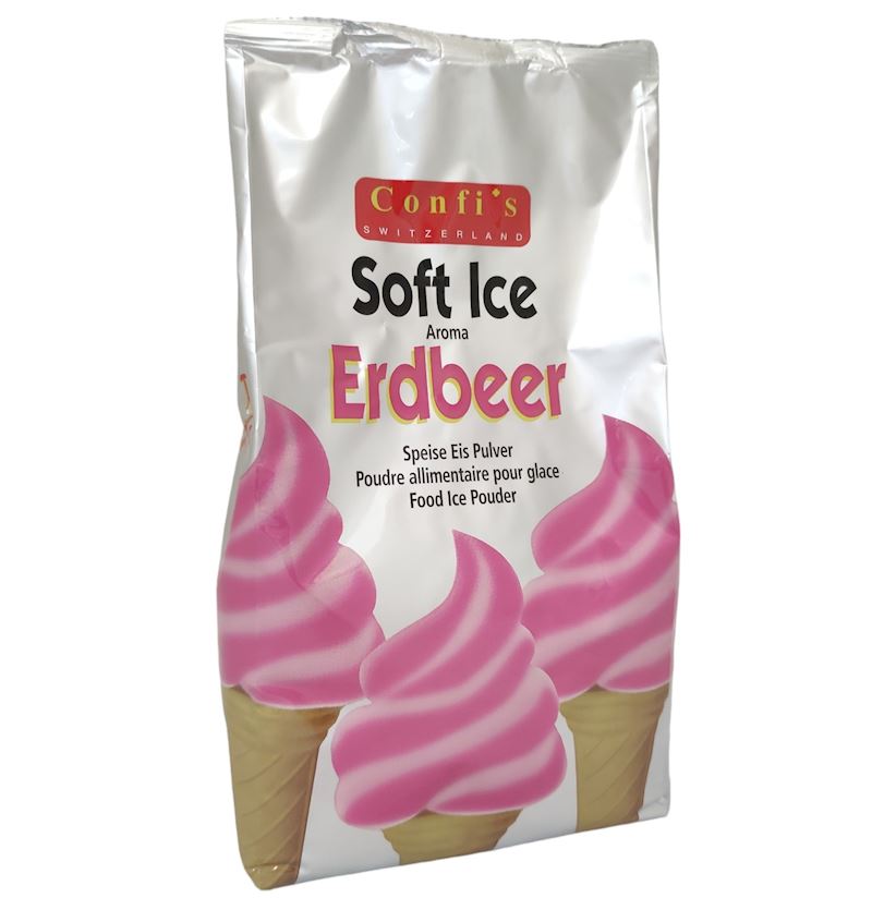 Softicepulver Confi's Erdbeer Aroma, Beutel à 1.3 kg