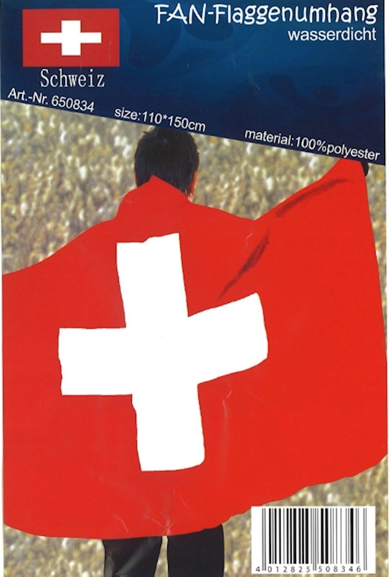 Umhang Schweizer Flagge 110x150cm