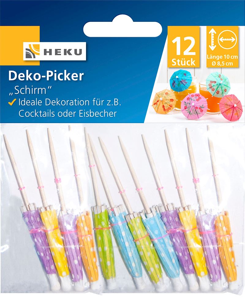 Deko Picker Schirm 12 Stück 10 cm