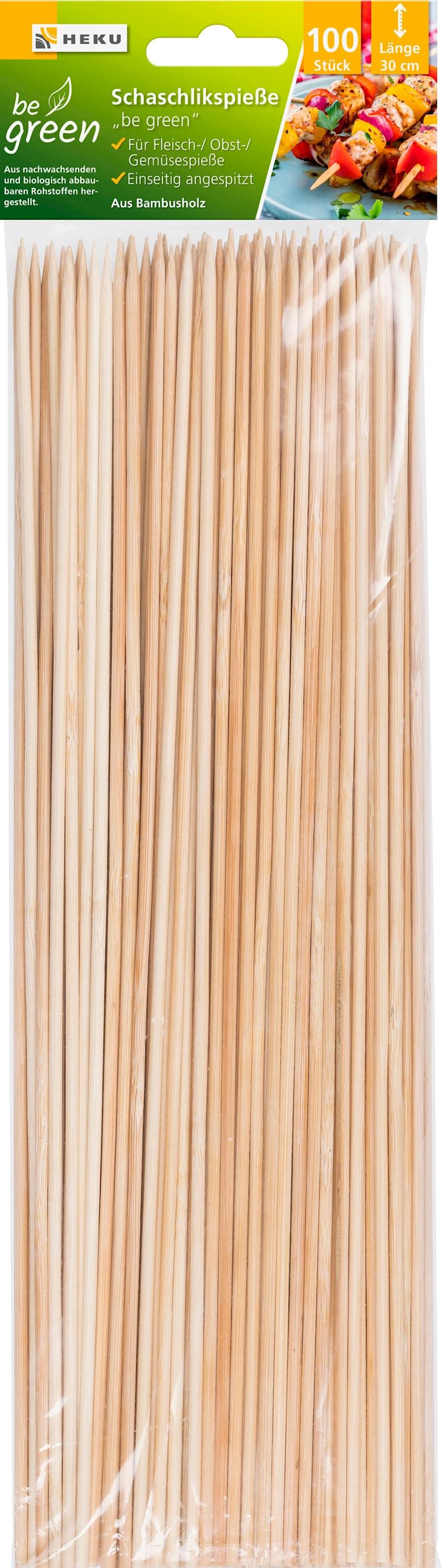 Schaschlikspiesse 100 Stk. 30 cm aus Bambus 3 mm DM
