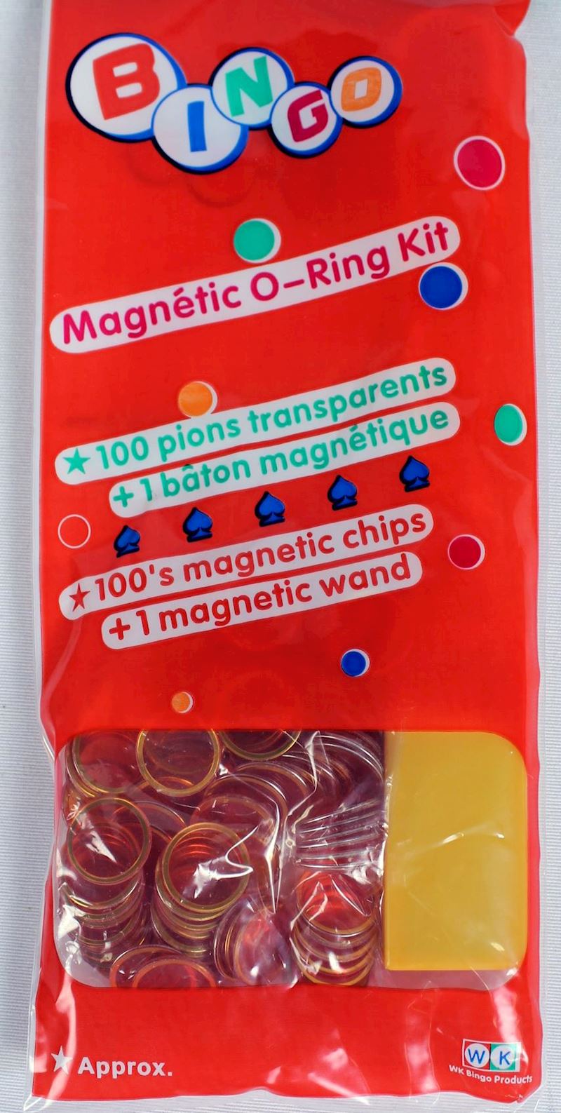 Magnetstab Lotto mit 100 Chips orange