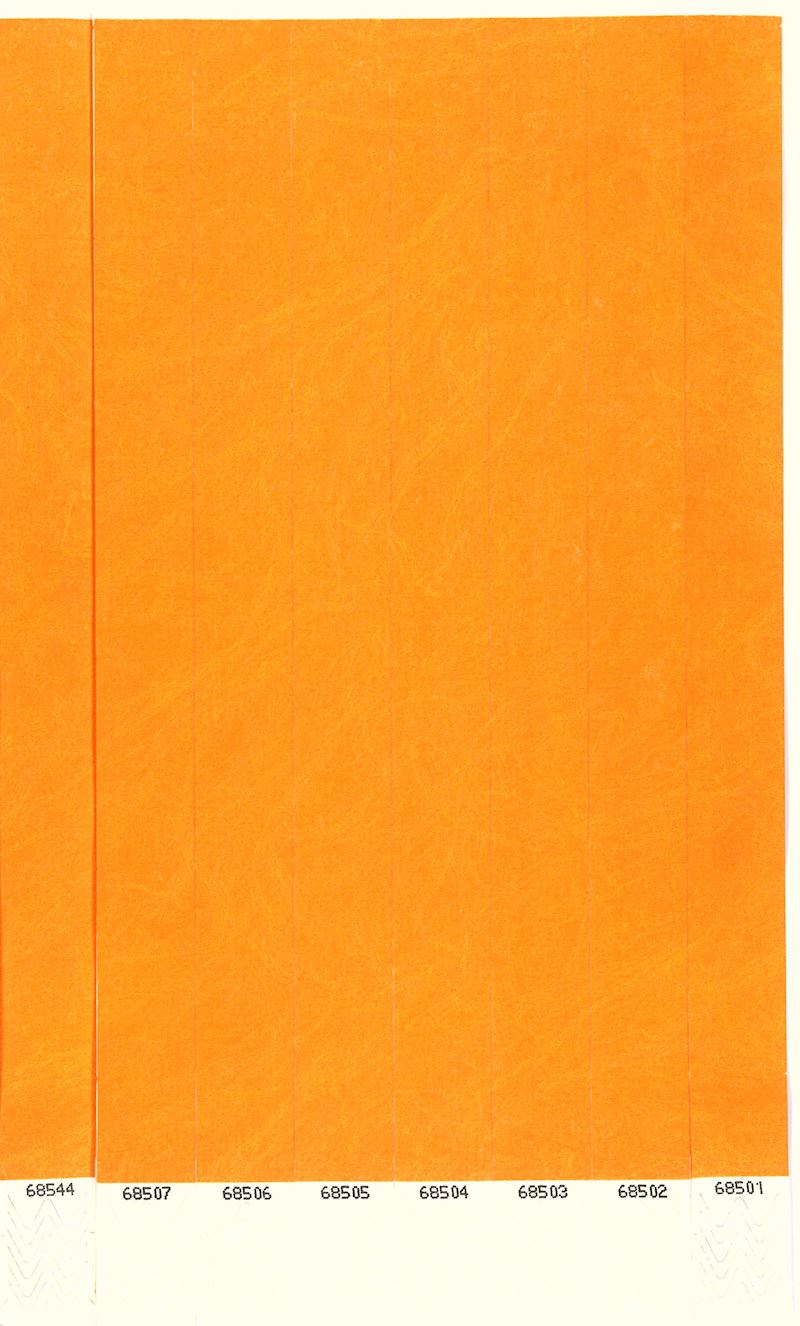 Identkontroller neonorange Tyvec Preis pro 100Stk