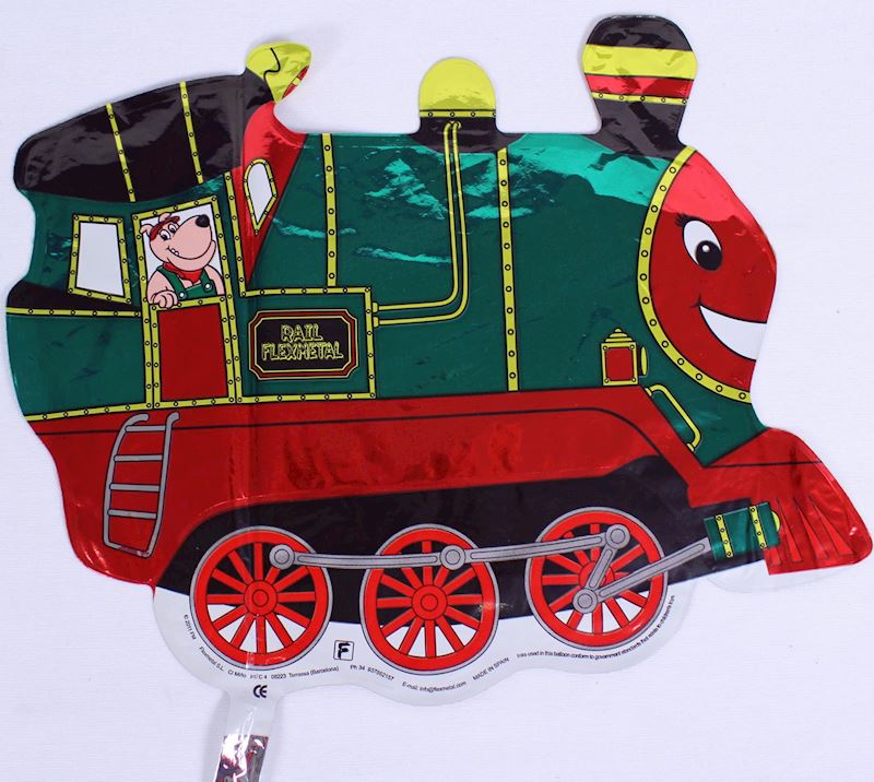 Ballon alum. ouvert mini Train vert