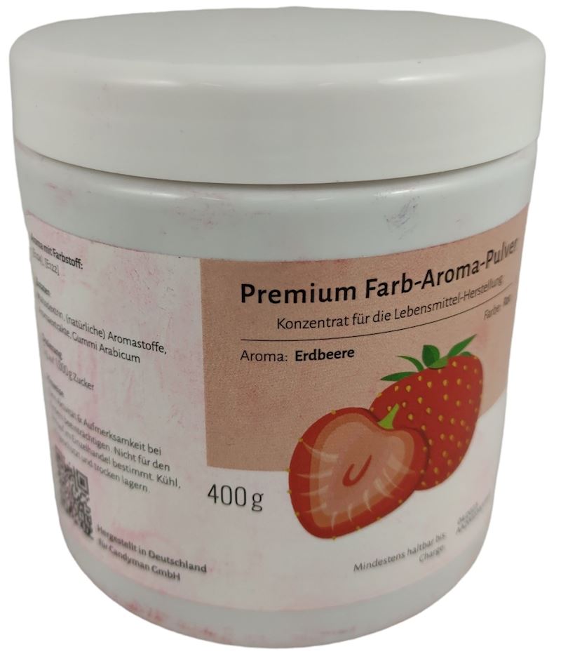 Zuckerwatte Farb-Aroma Erdbeere rot Dose a 400 g