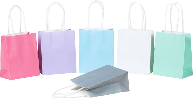 Geschenktasche Papier klein 14x11x6 cm, 6 sort.