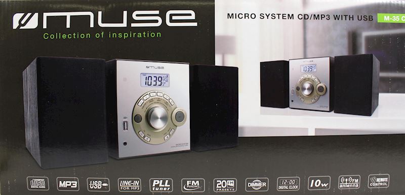 MUSE Micro-HiFi-System CD/MP3 mit USB M 35 CM
