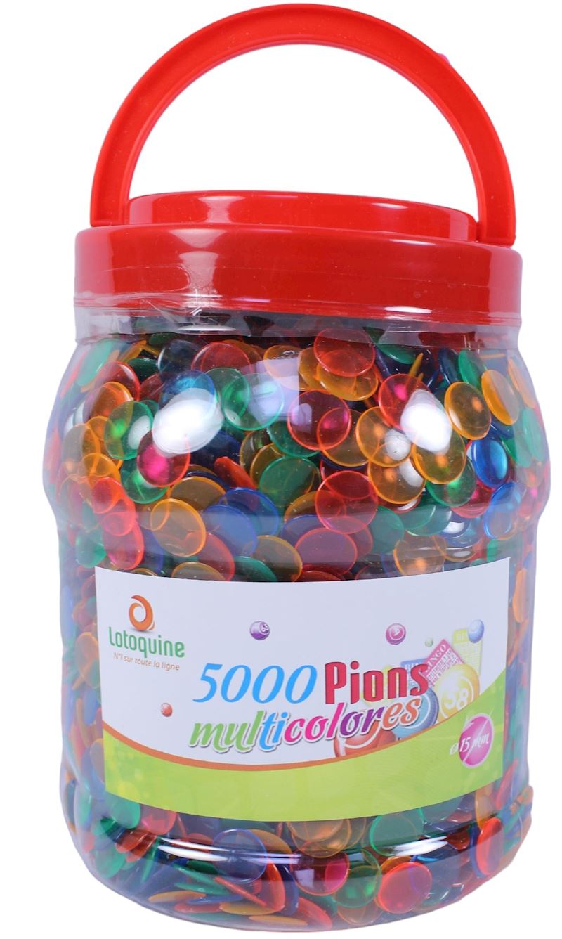 Lotto Plastik Abdeckplättli Multicolor Box à 5000, 15 mm