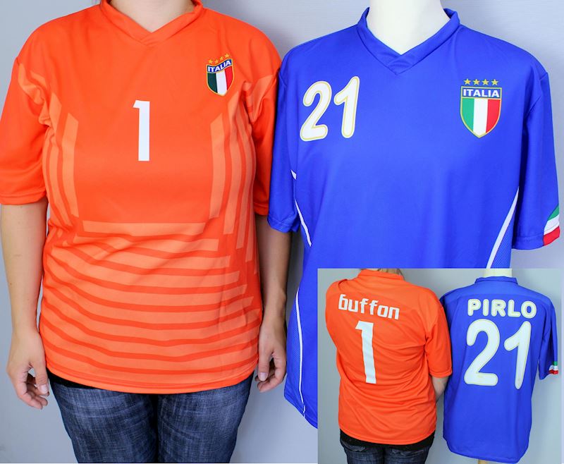 Fussballtrikot Italien Gr. S Farbe und Name nicht wählbar