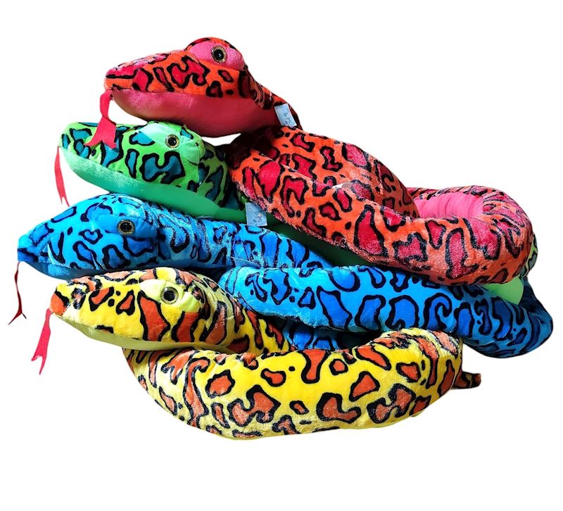 Peluche serpent 410 cm 4 ass 