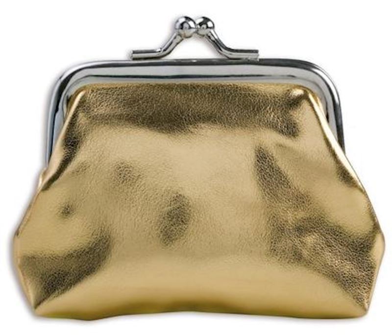 Geldbörse gold glanz 10 cm mit Schnappverschluss