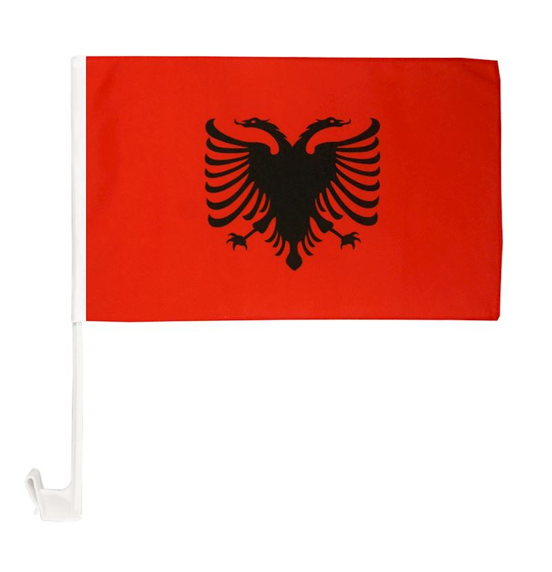 Drapeau de la voiture albanie 30x45 cm
