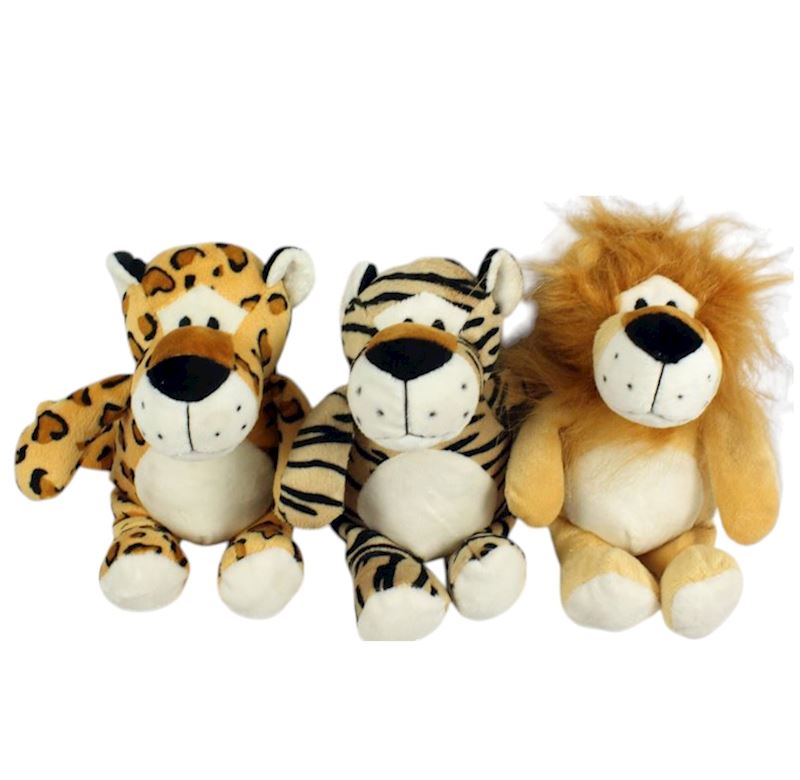 Plüsch Wild Tiere 15/21 cm 3 sort.