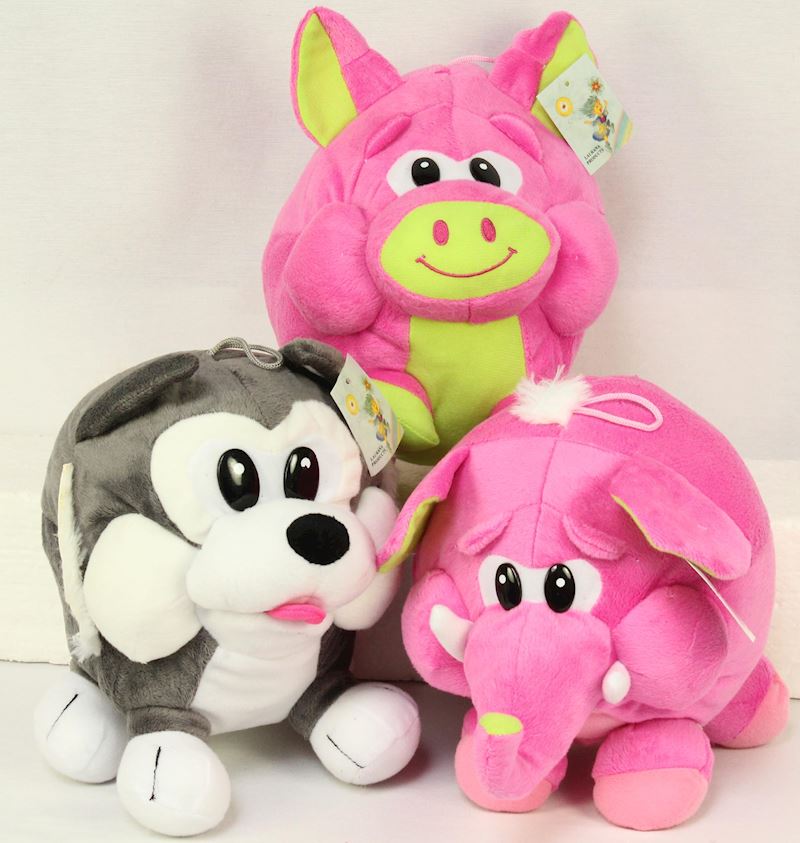 Plüsch Tiere rund 3xsort. 20cm 