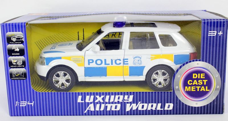 Polizeiauto mit Licht & Sound 12cm inkl. Knopfbatterien