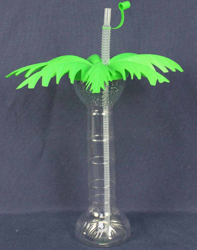 Yard Cup Palme Trinkbecher 6dl, 28 cm,mit Deckel&Trinkhalm