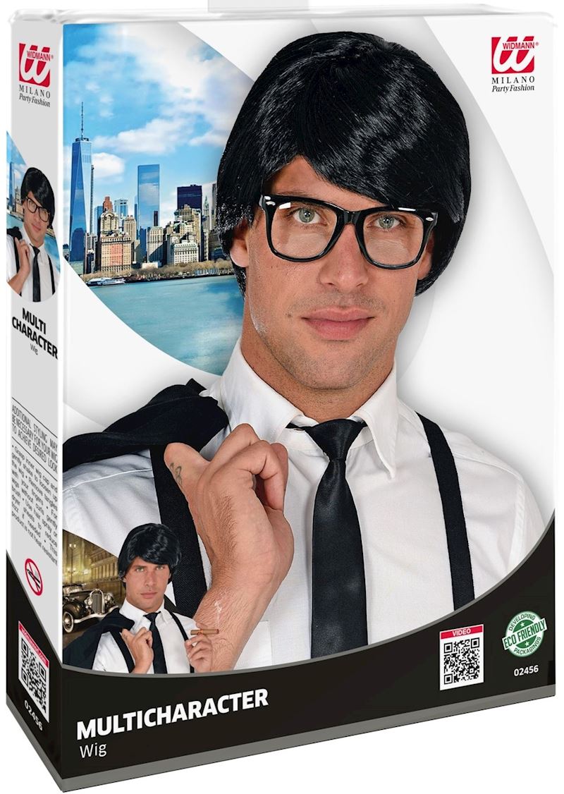 Perruque pour homme noir 