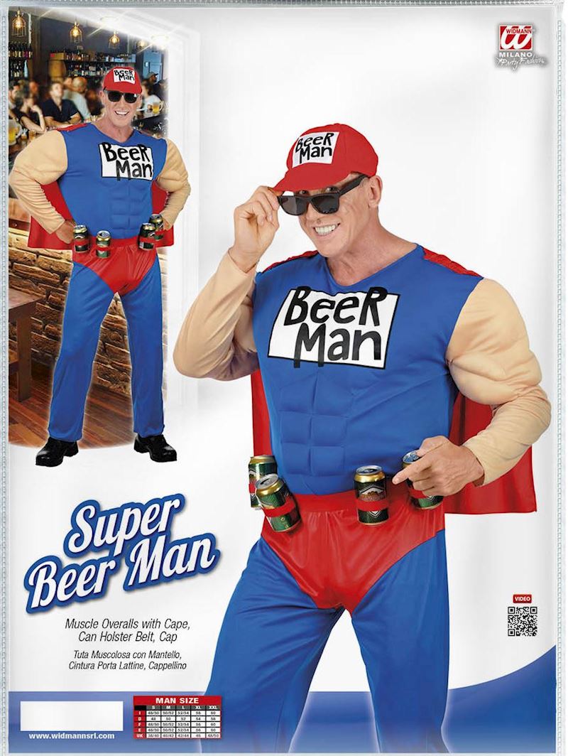 Kostüm Super Bierman Grösse XL