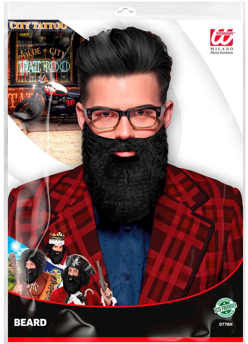 Barbe et moustache avec ouverture pour la bouche