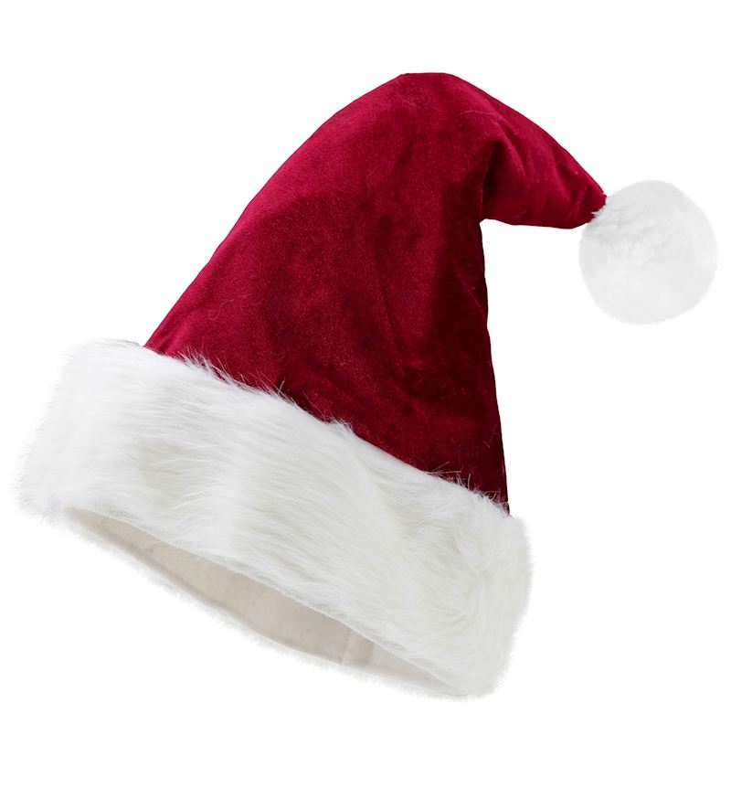 Weihnachtsmütze aus Plüsch 