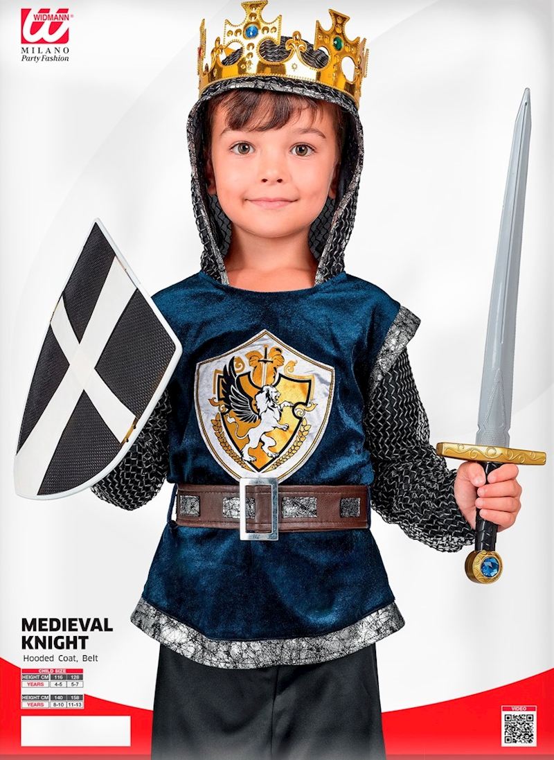 Costume Chevalier Medieval partie supérie, ceinture 128
