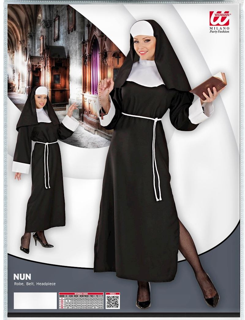 Kostüm Nonne Teresa L mit Kopfbedeckung