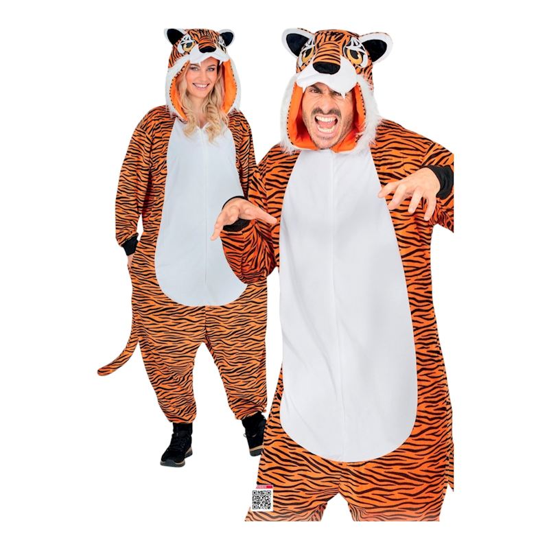 Kostüm Plüsch Tiger Overall Grösse XXL