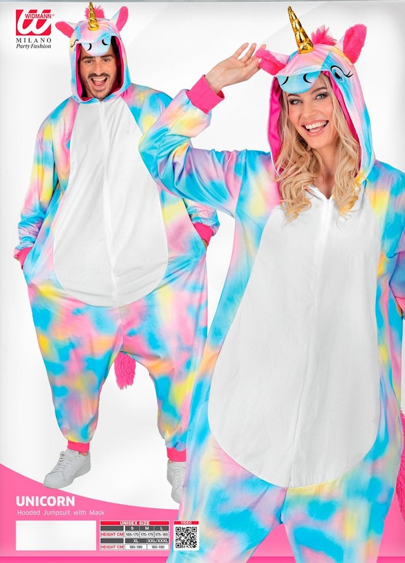 Kostüm Plüsch Einhorn Overall Grösse XXL