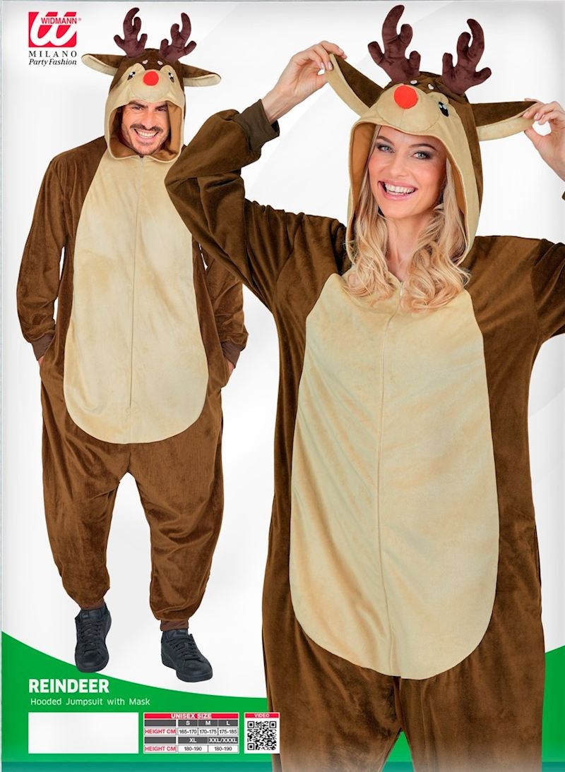 Costume Renne en peluche combinaison taille S-M