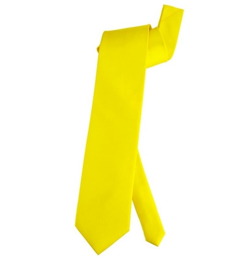 Cravate de soie jaune 