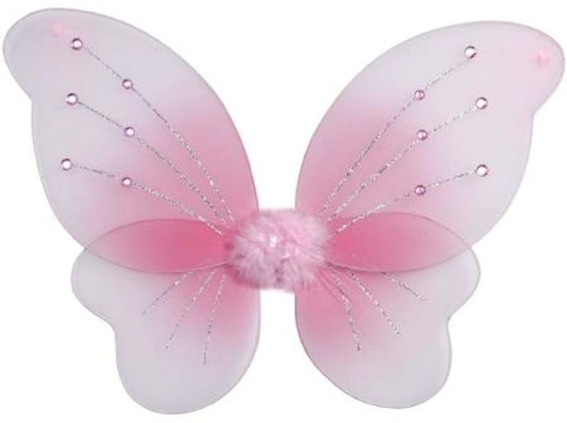 Flügel pink mit Glitter 40x50 cm