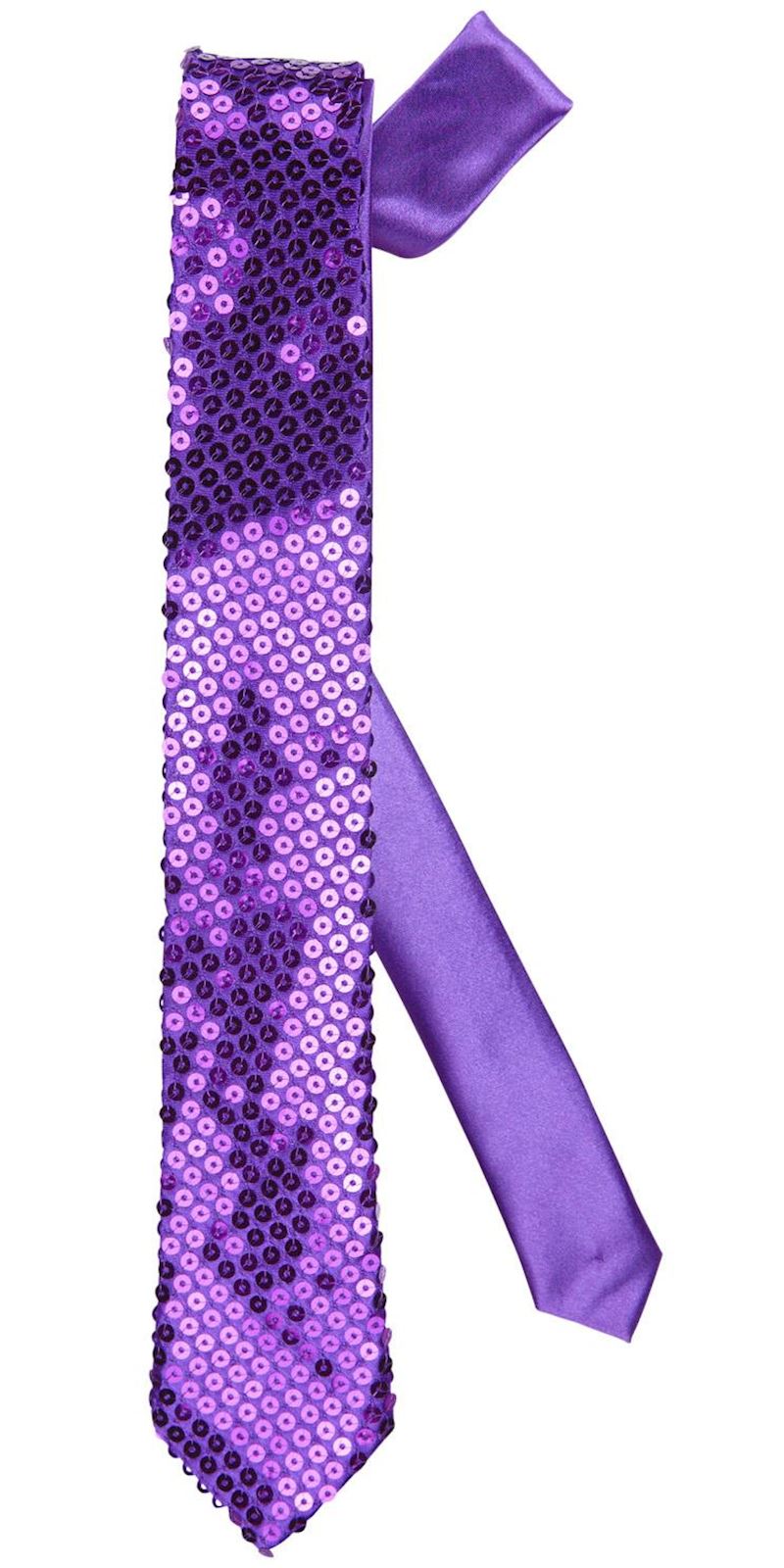 Krawatte violett mit Pailetten