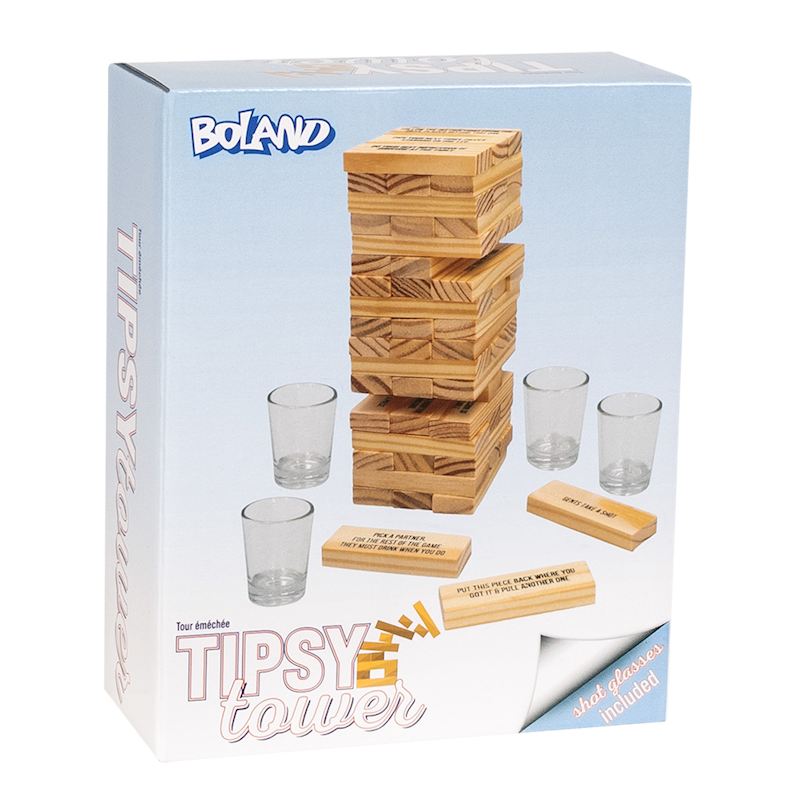 Jeu à boire Drinking tower 4 shot, 54 blocs de bois