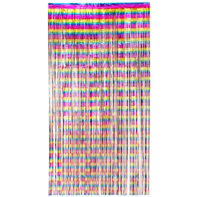 Folienvorhang Regenbogen metallic 200x100 cm