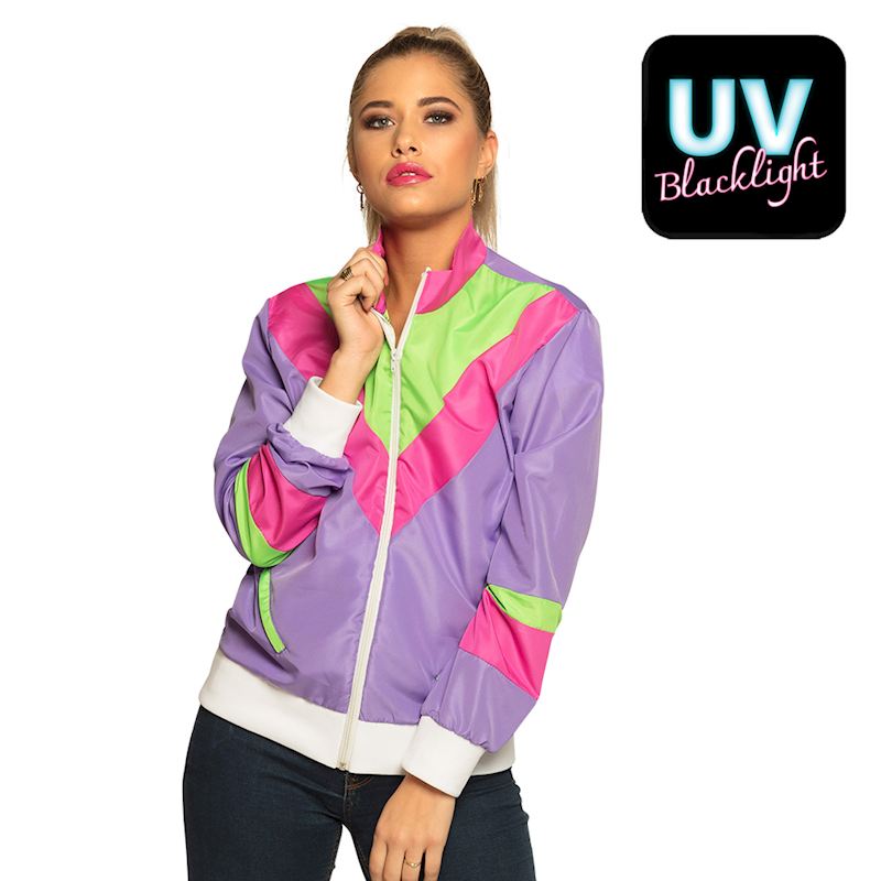 Veste de survêtement retro femme violet taille XL