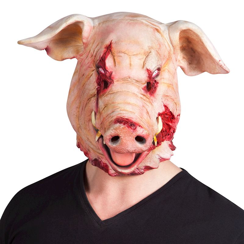 Latex Maske Schweinekopf blutig