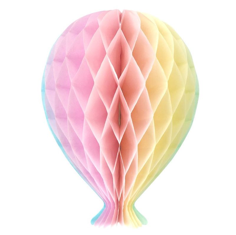 Waben Luftballon Pastellfarben 20 cm lang