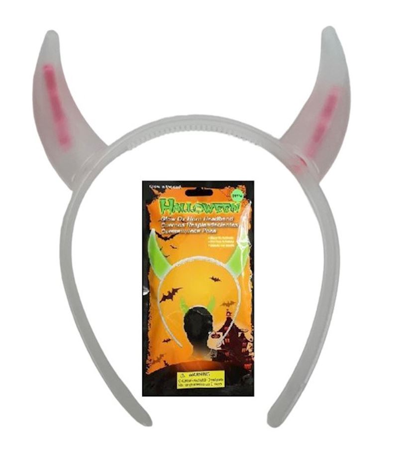 Serre tête diable 4 ass. glow in the dark