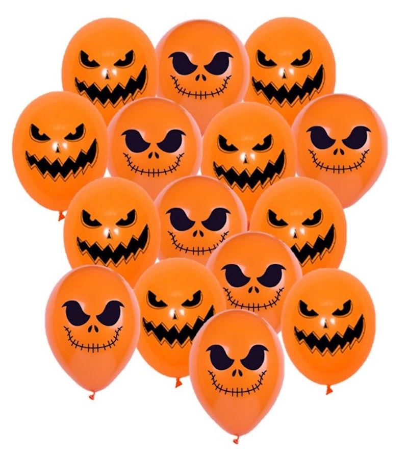 Ballons en gomme Halloween 30 cm, 15 Stk.
