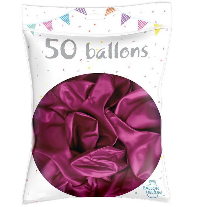 Gummiballone 50 Stk. 30 cm fuchsia