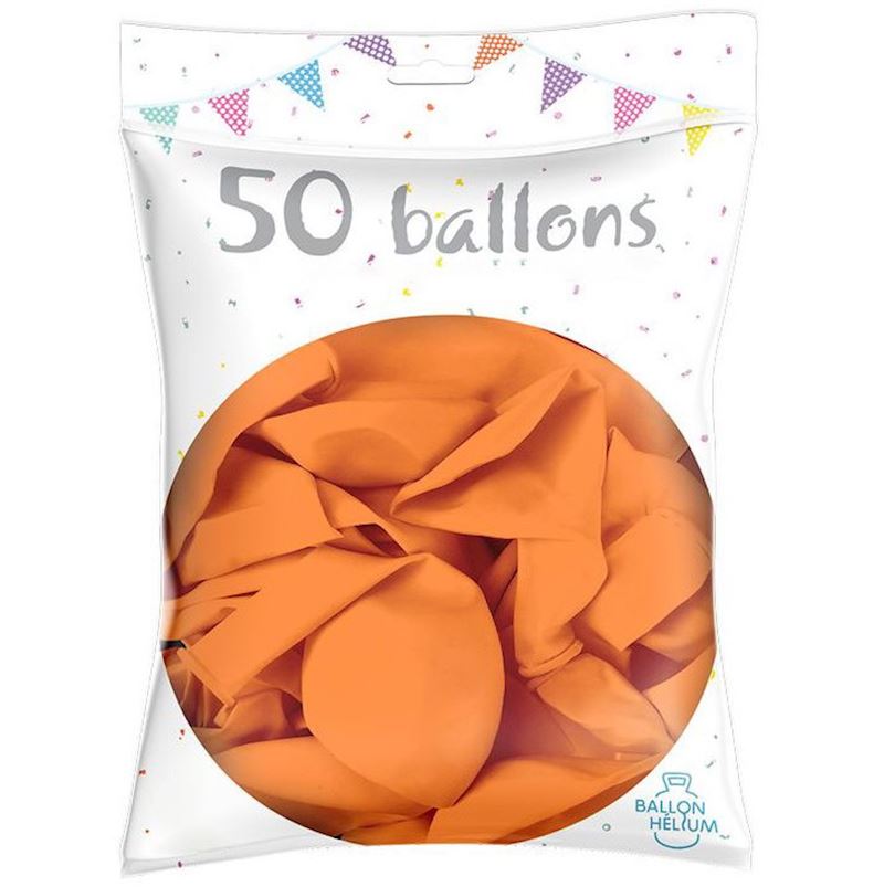50 Ballons orange 30 cm 