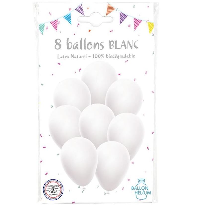 Ballons blanc 30 cm Sachet à 8 pcs