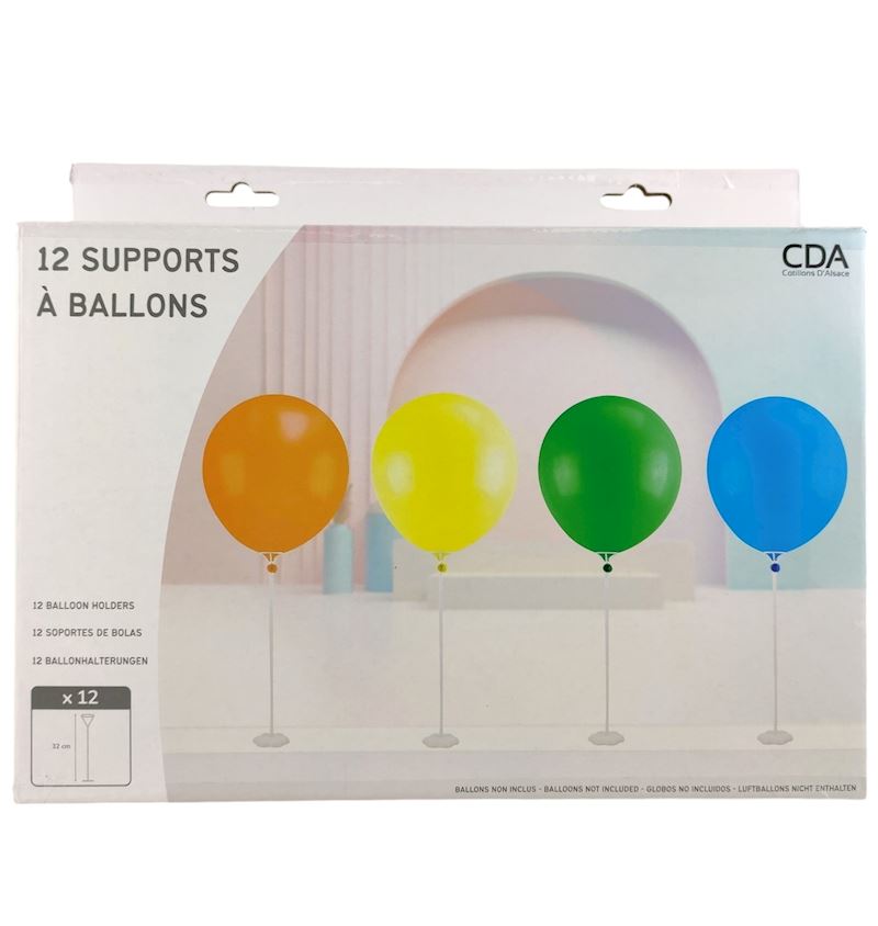 Ballonständer für Gummiballone 12er Set 40 cm