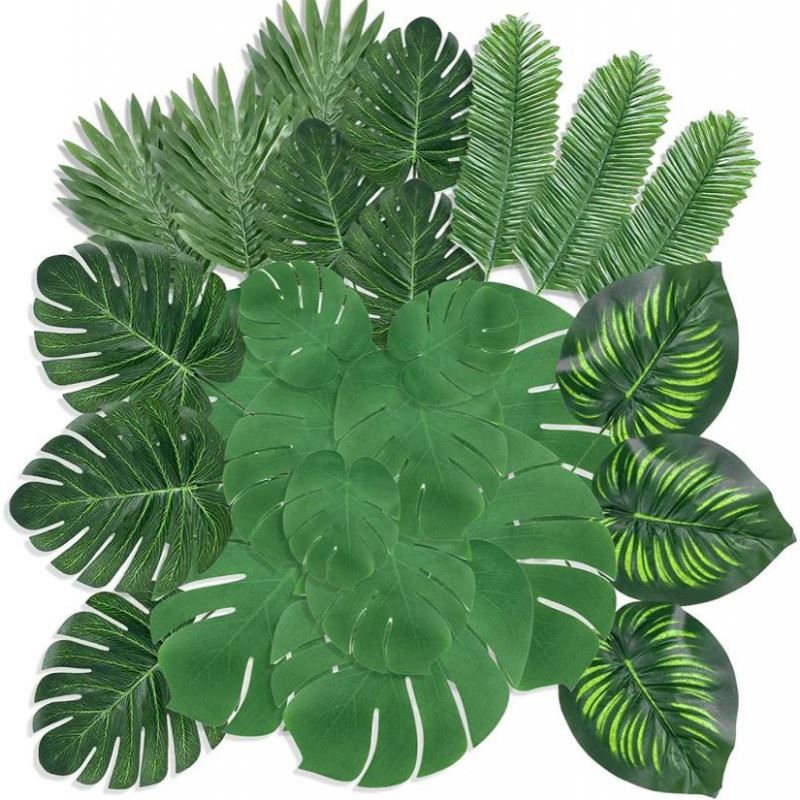 Tropische Blätter künstlich 44 Stk von 11-35cm