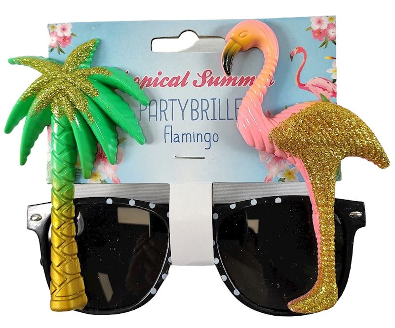 Partybrille Tropical Flamingo/Palme