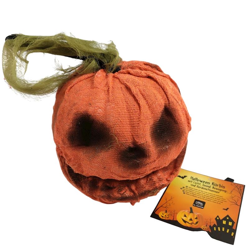 Halloween Kürbis animiert 20 cm, exkl. 3 AAA-Batterien