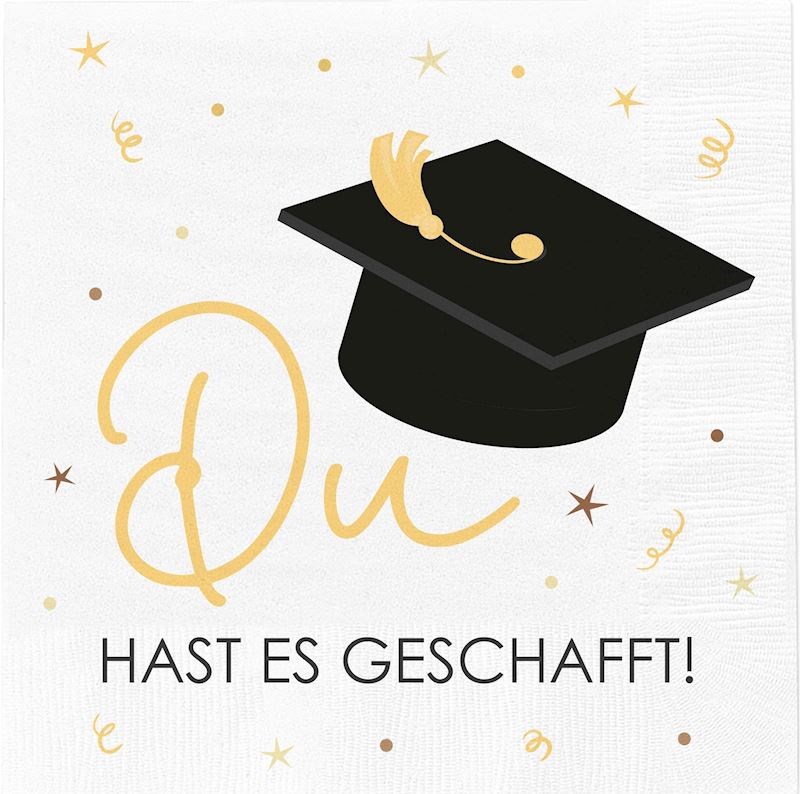 Servietten Abschluss, Du hast es geschafft, 20 Stk.